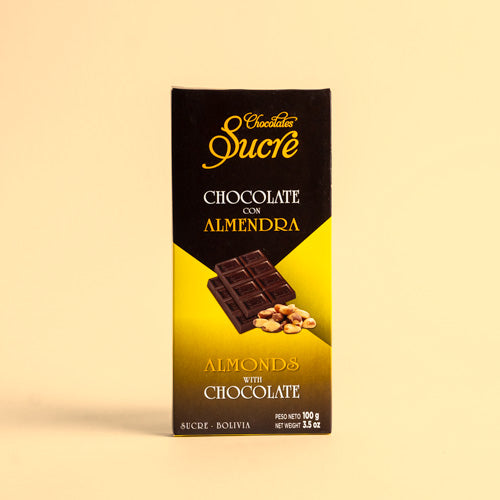 Tableta Sucre Chocolate con trozos de Almendra, 100 G